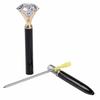 1pcs Popular Big Diamond Pen Metal Glass Fashion Water Diamond Pen Rotating Stationery Ball Pen Office Signature Pen
