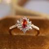 A new fashionable brick rose gold zircon sparkling women's ring