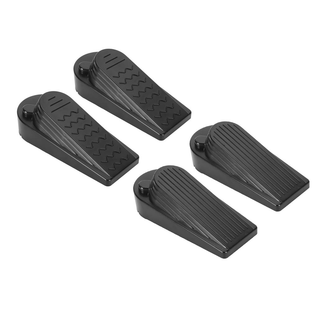 2 Sets Door Stoppers Prevent Collision Minimalist Black Heavy Duty Stackable Door Stops with Base Fo
