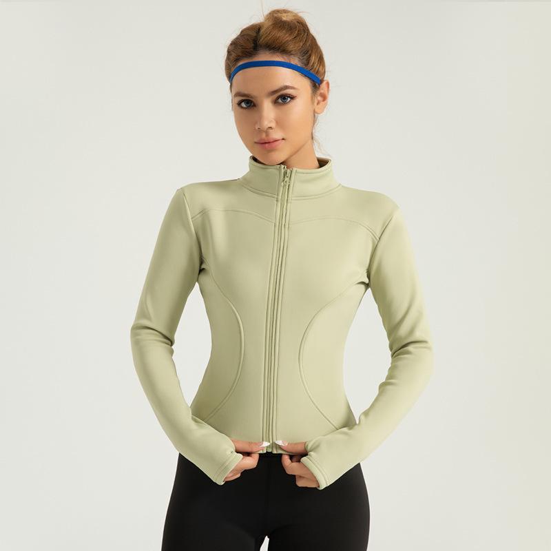 New Autumn/Winter Yoga Jacket - Plush, Warm, Slim Fit for Fitness & Running