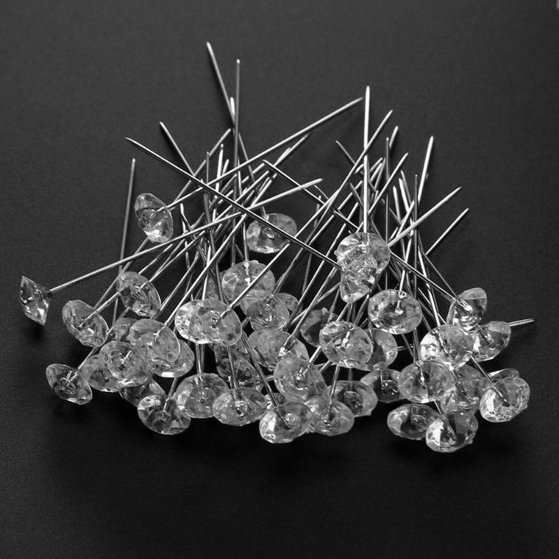50pcs Rhinestone Head Pins DIY Sew Straight Dressmaking Fixing Needles Tool 50pcs Rhinestone Head Pins DIY Sew Straight Dressmaking Fixing Needles Tool