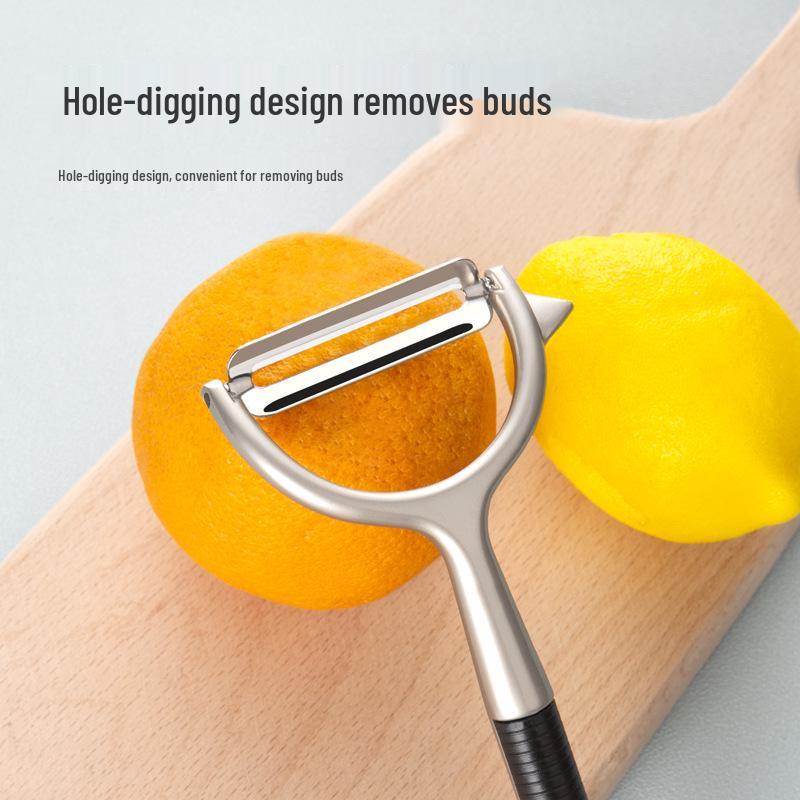 Sleek Black Multipurpose Fruit and Vegetable Peeler