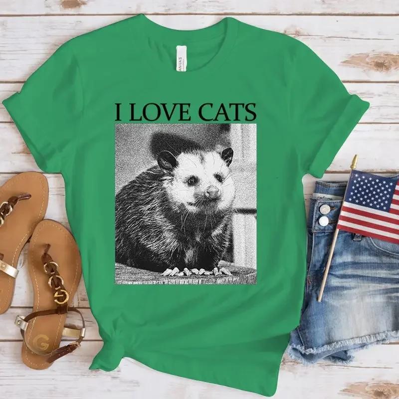 Opossum Women Tee Shirt Lady Print 90s Clothes Female T Women Top Short Sleeve Fashion Tshirt Summer Opossum Graphic Tshirts