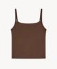 LADY VOLUME Eris Square Tank Top (Brown)