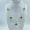 13MM Titanium Steel 5 Flowers Double Sided Shell Star Pattern Shell Lucky Four Leaf Clover Necklace