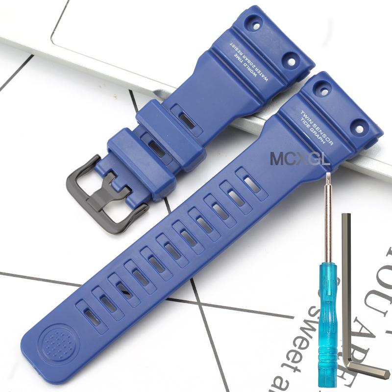 Resin Watch Strap Suitable for Casio GN-1000 Gn-1000 Watch Band Waterproof Replacemnet Bracelet