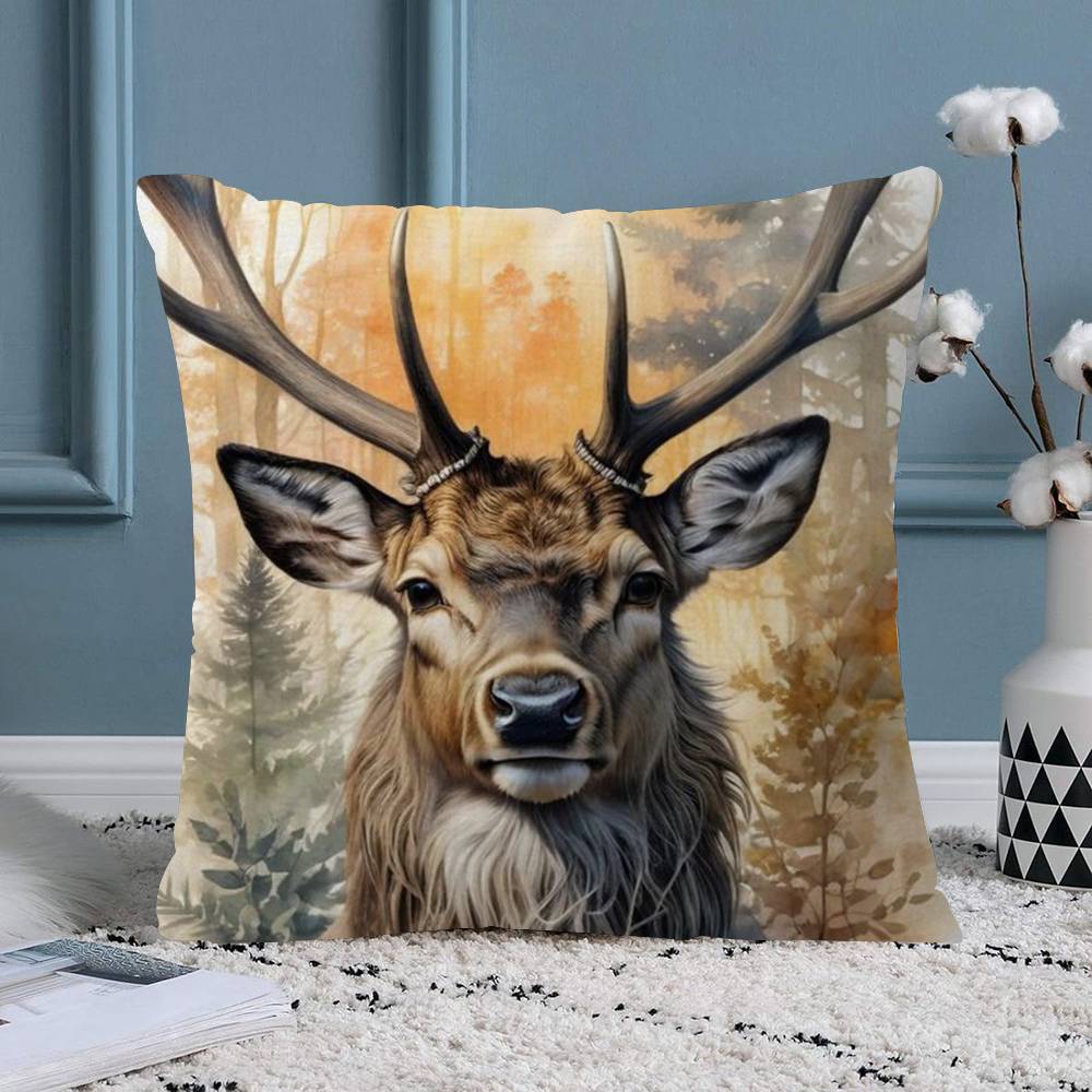Lovely Wild Animal Dee Cushion Cover Pillowcase Upholstery Sofa Throw Pillow Home Decor Pillowcas