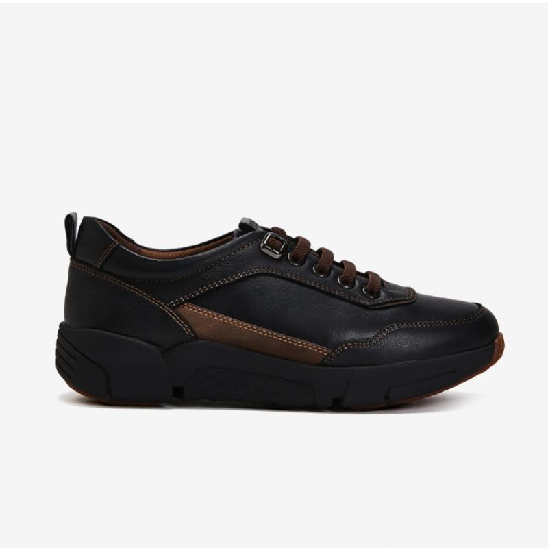 Young Age Women Goat Leather Light Mix Sneakers Black