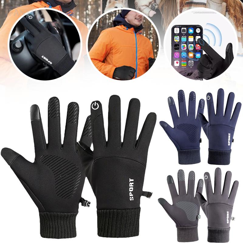 Winter Snow Warm Gloves Outdoor Cycling Full Finger TouchScreen Gloves Waterproof Fleece Gloves for Running Skiing Motorcycle