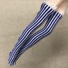 5pairs/lot Zebra Striped Doll Stockings for Blythe Dolls Elastic Thigh High Stocking Long Sock For Barbie 1:6 Doll Accessories