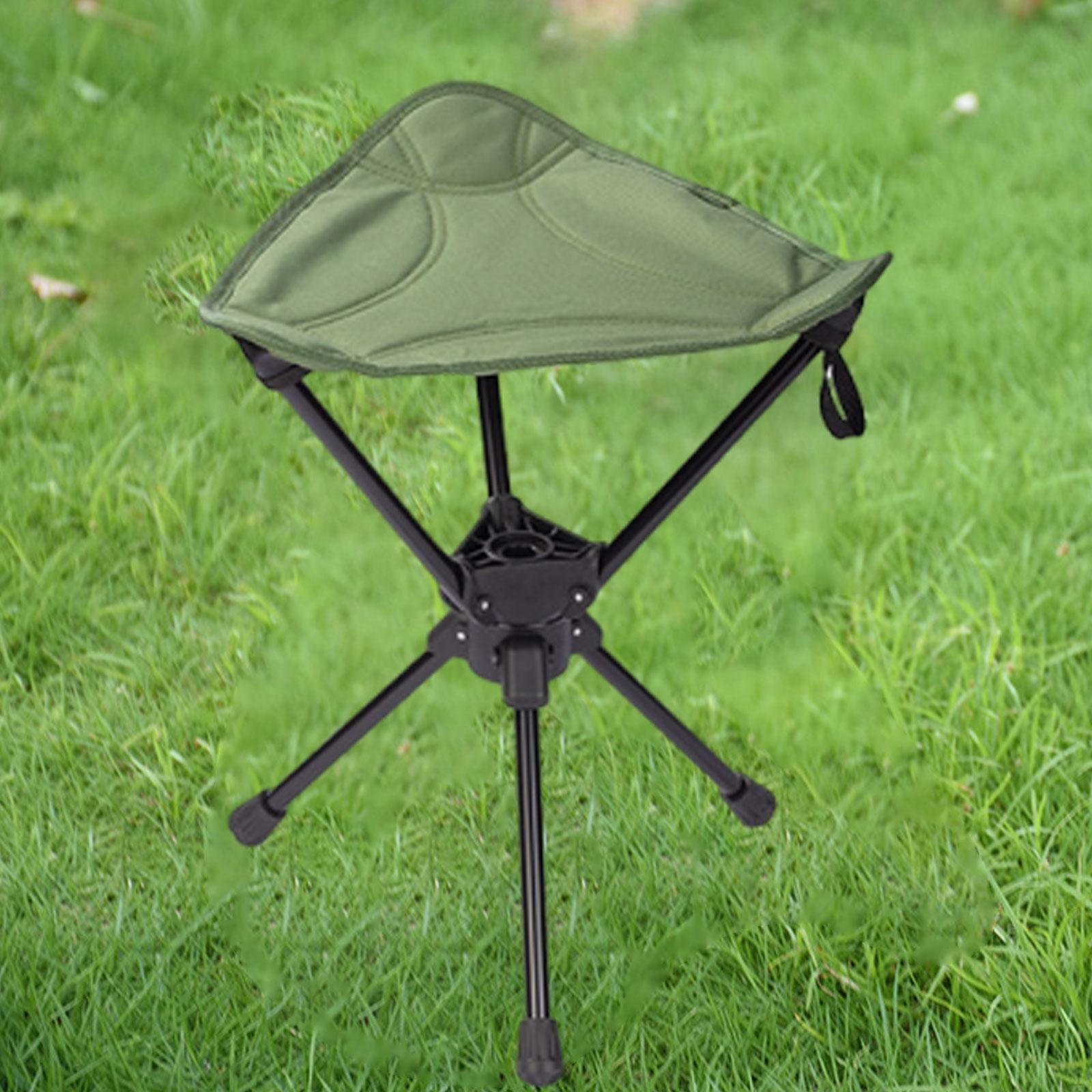 

Camping Swivel Folding Stool Multifunctional 360° Premium Outdoor Gear Foldable Tripod Chair зелёный