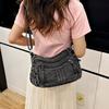 Women's Shoulder Bag Denim Tote Bag College Style Crossbody Bag