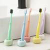 LMK Brand Model 520 Adult Toothbrush Family Set with Soft PBT Bristles and PP+TPR Handle for Home Hotel Traveling Use