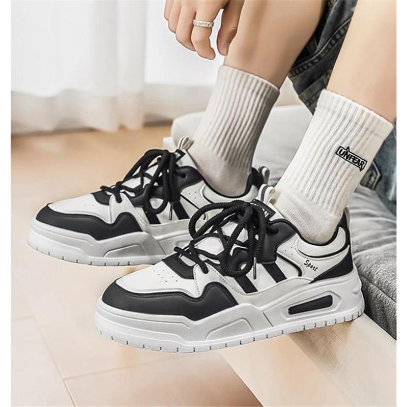 Mesh Shoes Summer New Men's Casual Trend Sports Shoes Student Breathable Running Shoes Thick Sole
