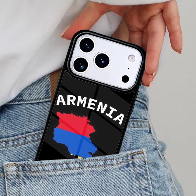 Armenian Flag Phone Case for iPhone 16e 15 14 13 12 17 Pro Max Plus Air 17pro Cover Coque