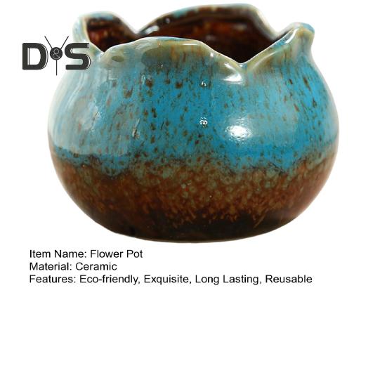 Eco Friendly Flower Pot Smooth Edge Practical Outdoor Plant Ceramic Flower Pot Container