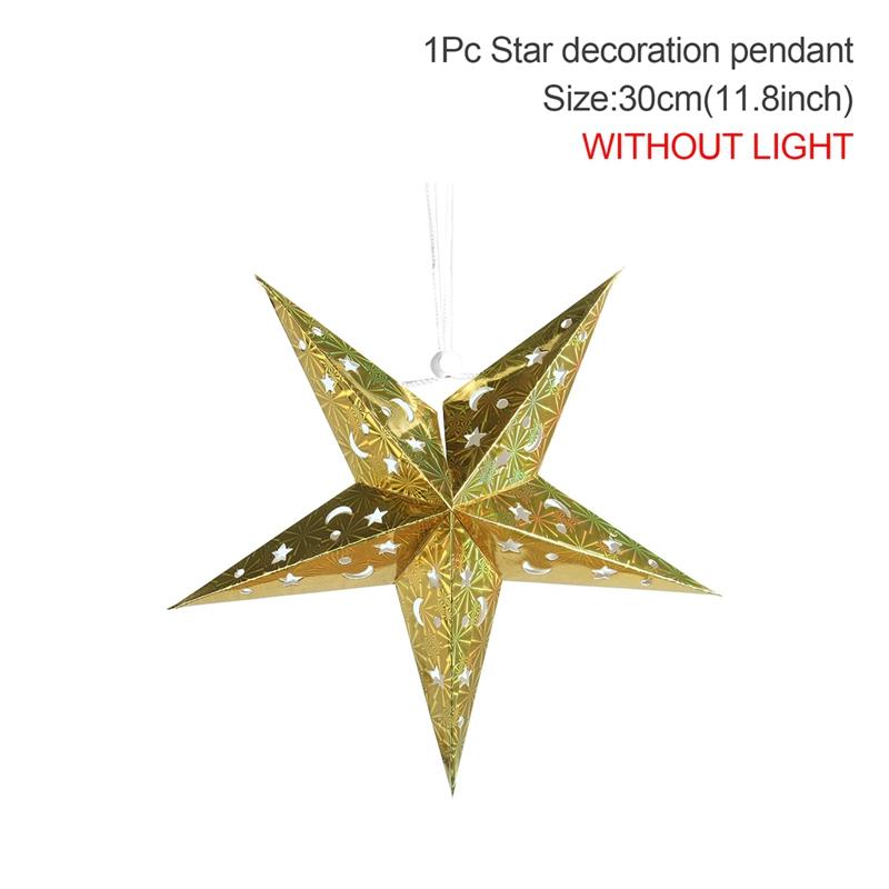 30-75cm Hohlstern Hängeanhänger Eid Mubarak Weihnachten Ramadan Dekoration 2025 Islamische Muslimische Partydeko Ramadan Kareem Geschenk