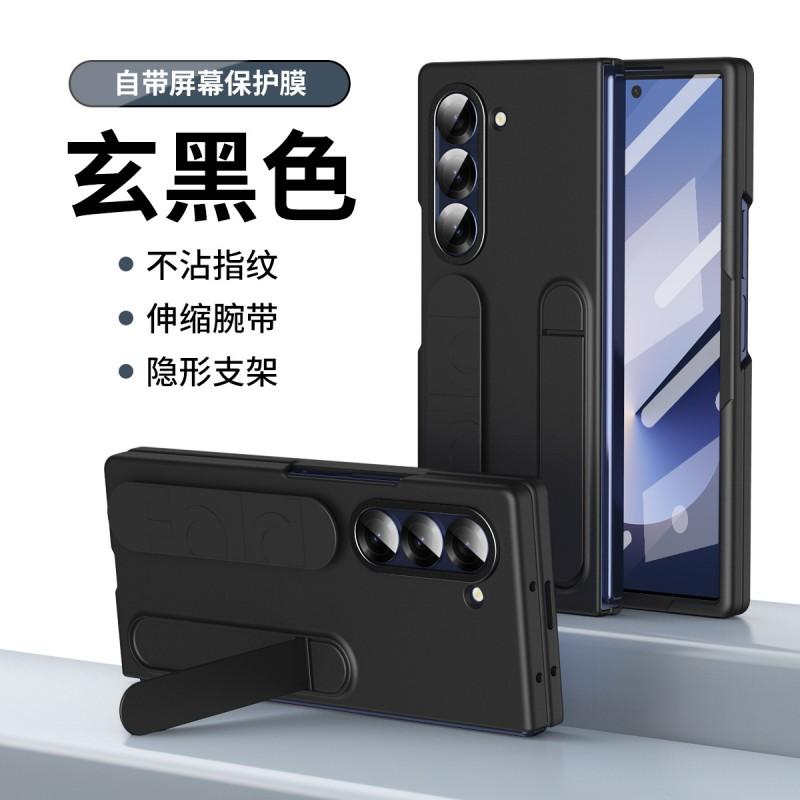 Slim TPU Case With Wrist Strap Kickstand Galaxy Z Fold8 Ultra Fold7 Fold6 Fold5 Fold4 Fold3 Anti-Drop Shockproof