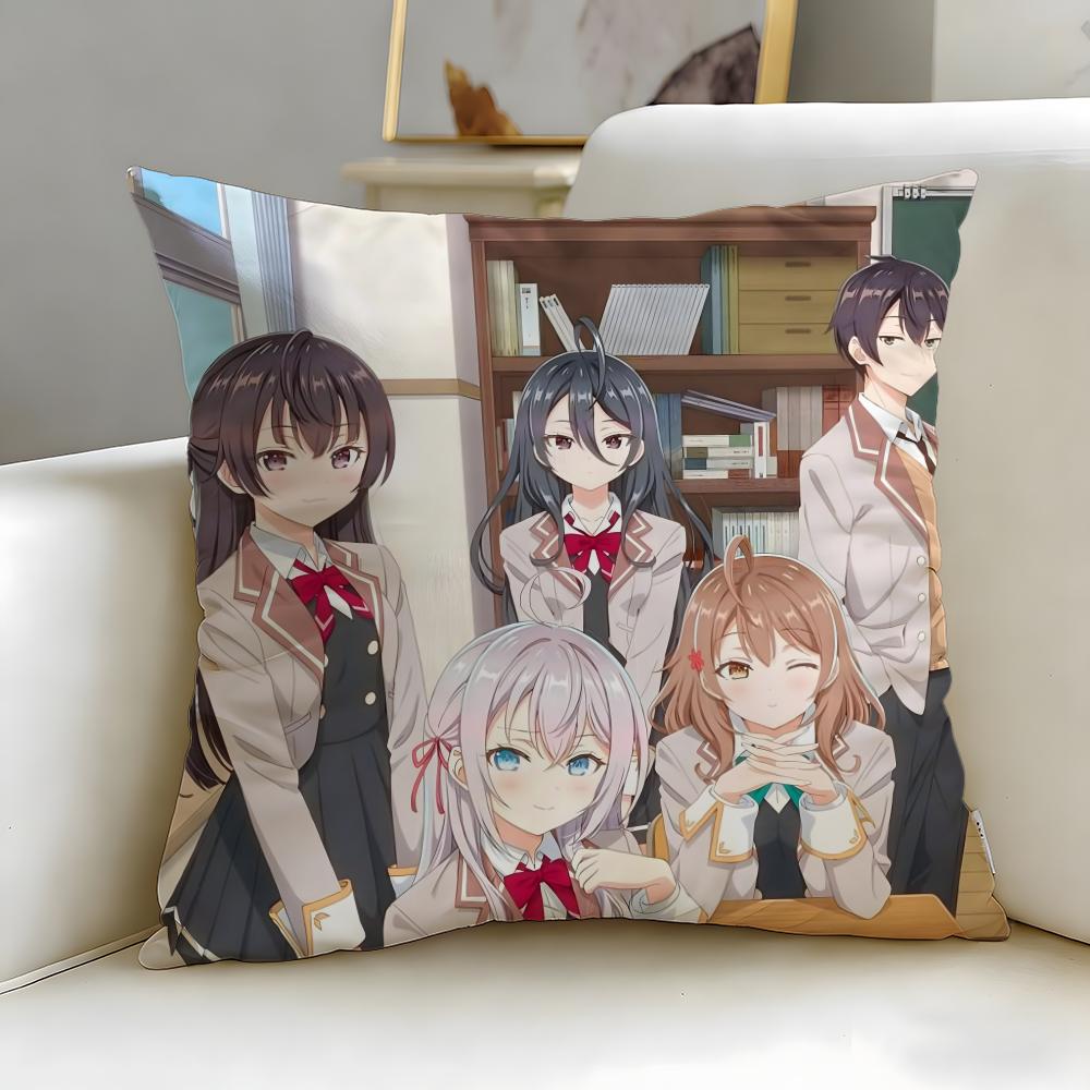 

classic anime Alya Hides Feelings Cushion Cover Soft EasyWash Pillow Case Versatile for Couch Bed Travel and Office 30X30cm