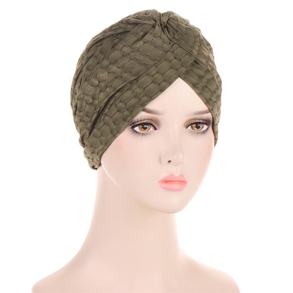Indian Turban Muslim Women Hijab Floral Printed Hat Cancer Chemo Cap Islamic Hair Loss Cover Beanie Bonnet Head Scarf Pleated