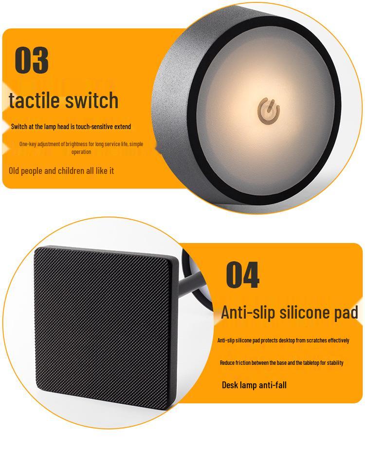 Rechargeable Touch Dimming Table Lamp - Decorative for Dining, Cafe & Bedside Night Light.