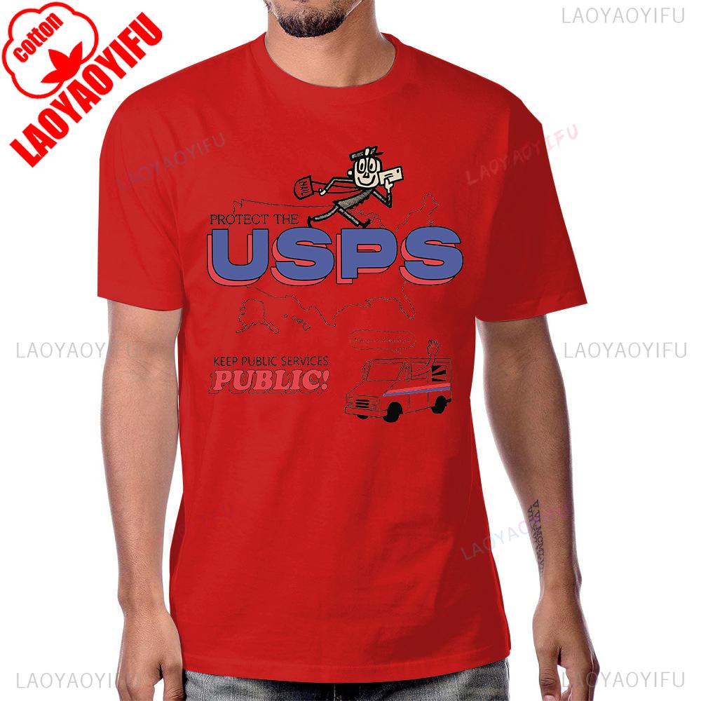 Stehen Sie mit den Postboten Politisches T-Shirt Unterstützen Sie die Postangestellten Unterstützen Sie Arbeiter T-Shirt Baumwolle Lässige Mode Herren T-Shirt