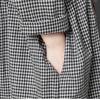 Japanese Style Linen Long Sleeve Checked Dresses For Women Long Dress Big Code Girl Oversize Loose Party Dress
