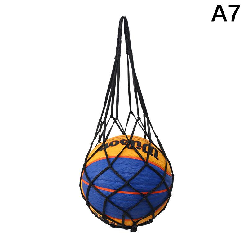 Basketbalový síťový vak z nylonu, úložný vak na jeden míč, přenosné vybavení pro venkovní sporty, fotbal, volejbal, taška