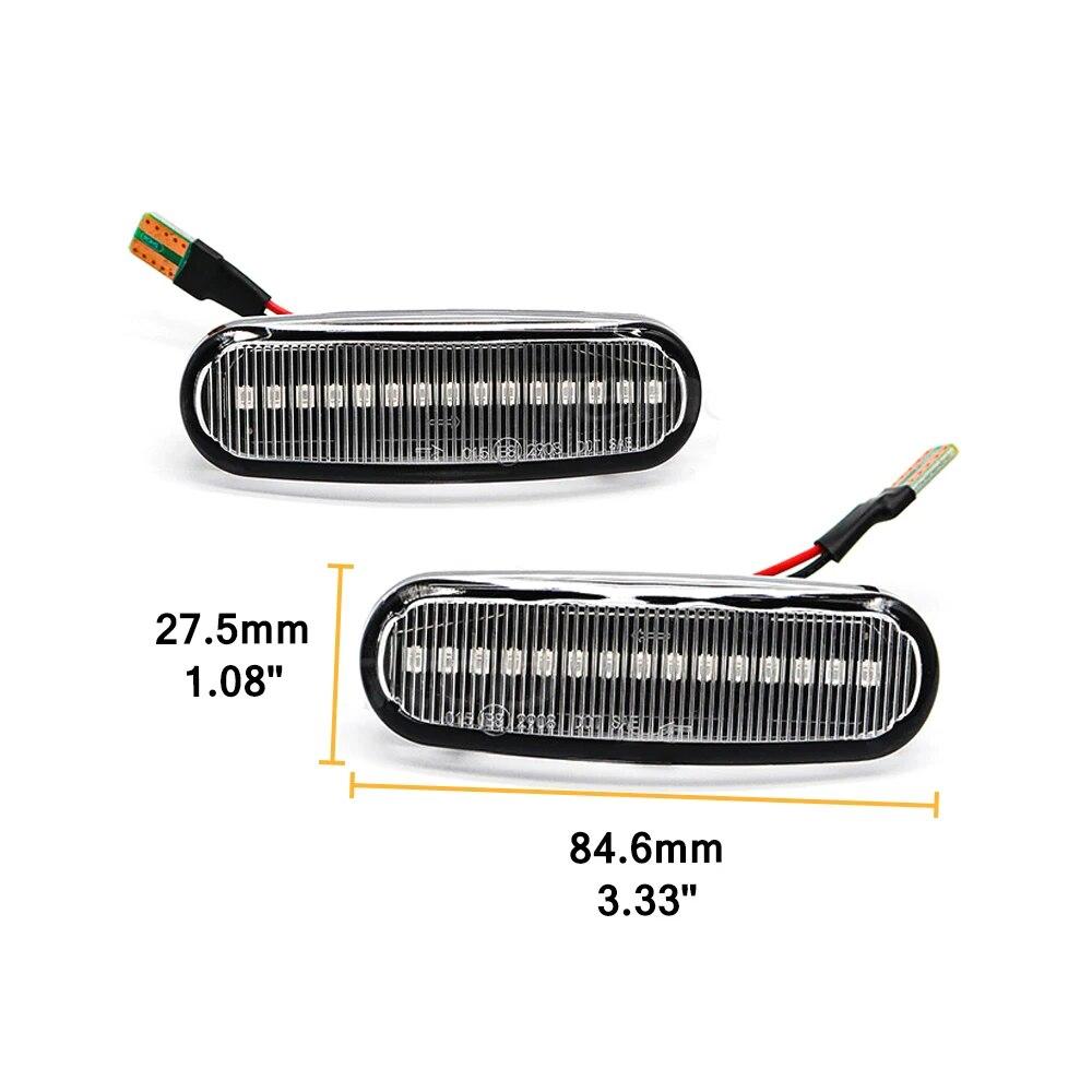 Dynamic Side Marker Light For Fiat Panda 169 Grande Punto Evo Doblo Fiorino Linea Idea For Peugeot Citroen Lancia Turn Signal