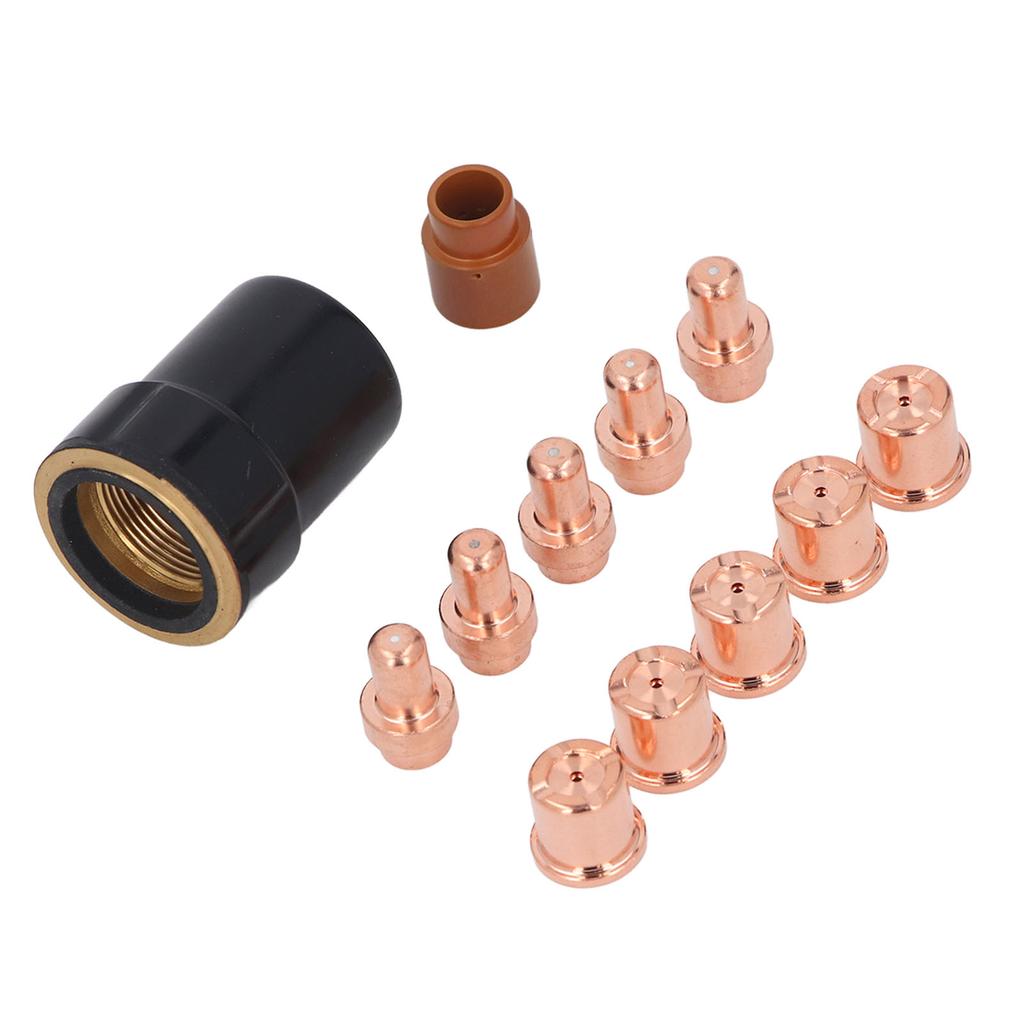12-teiliges Set Plasma-Schneidgerät Elektroden Düsen Kappen Kit Plasma-Schneidbrenner Elektroden Düsen und Kappen für CB50