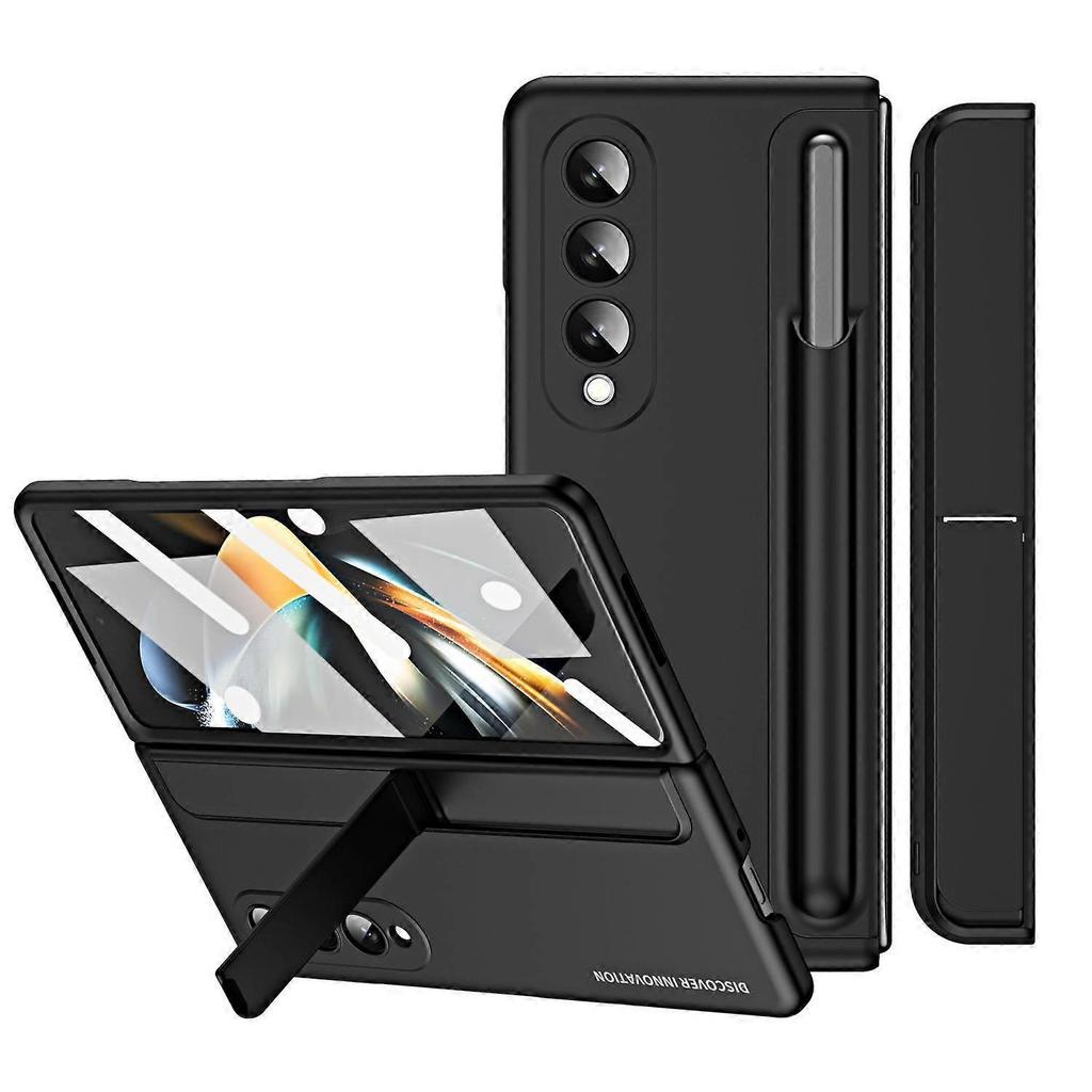S Pen Holder Full Body Fashion Cover Case For Samsung Galaxy Z Fold4 Fold 4 Zfold4 5g Front Glass Film For Samsung Fold4 Cases