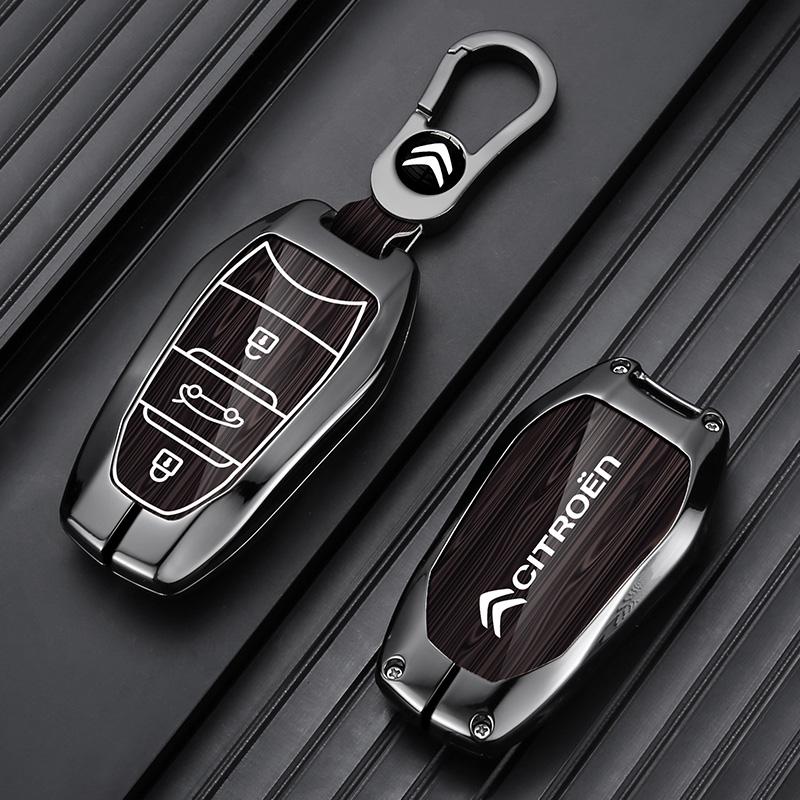 Zinc Alloy Leather Car Flip Remote Key Case Cover Protector Shell Durable For Citroen C1 C2 C4 C6 C3-XR Picasso Grand DS3 DS5 akr256