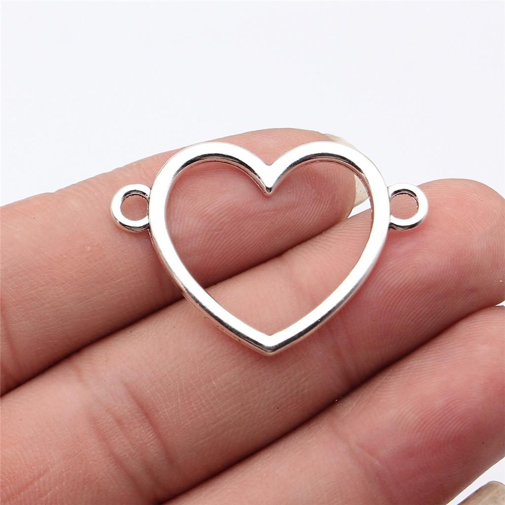 Heart Connectors Love Symbol Antique Bronze Zinc Alloy Jewelry Making DIY Jewelry Making Style Pendant Connectors