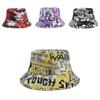 Tie Hat Fishermans Dyed Graffiti Big Eaf Simple  Fashionable Printed Pot Hat