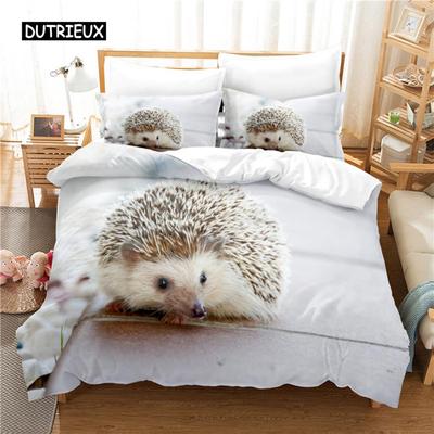 Igel Sängkläder Set Påslakan Set 3d Sängkläder Digitaltryck Sänglinne Queen Size Sängkläder Set Modedesign