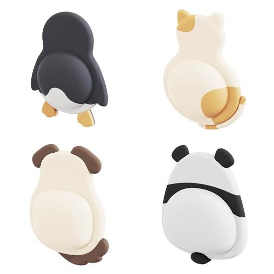 4/8 st Djur Bakväggsskydd Hund Katt Panda Pingvin Självhäftande Dörrstoppare Väggskydd Anti-kollision Ljuddämpande Pad Buffert Klistermärke
