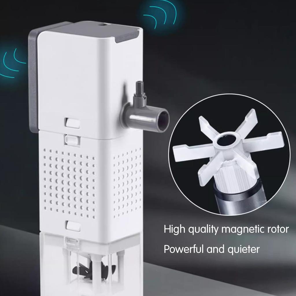 Hang-on-Back Aquarium Filter Quiet Water Pump Submersible Aquarium Filter for Aquarium Circulating Water