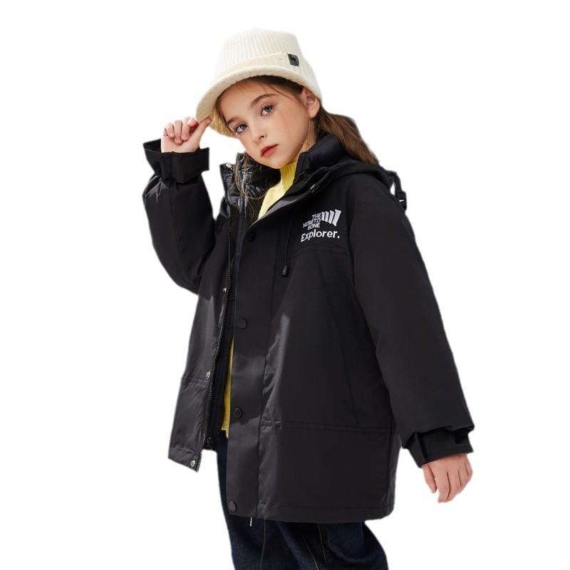 New Children's Three-in-one Jacket Down Liner Outdoor Windproof Waterproof Detachable Down Jacket