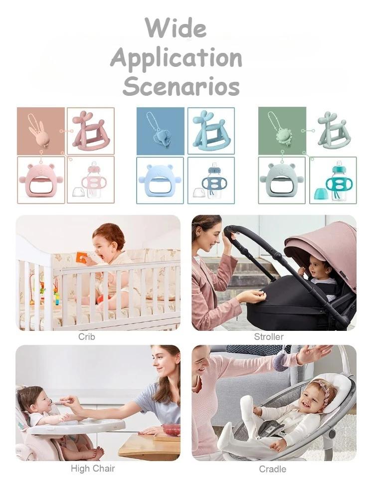 Toy Straps for Baby Silicone Setpacifier Clip for Car Seat Toy Feeding Bottle Teether High Chair Stroller Baby Toy Clips Cribs
