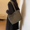 2024 New Korean Ins Nylon Down Bag Women Large Capacity Urban Simple Canvas Tote Bag