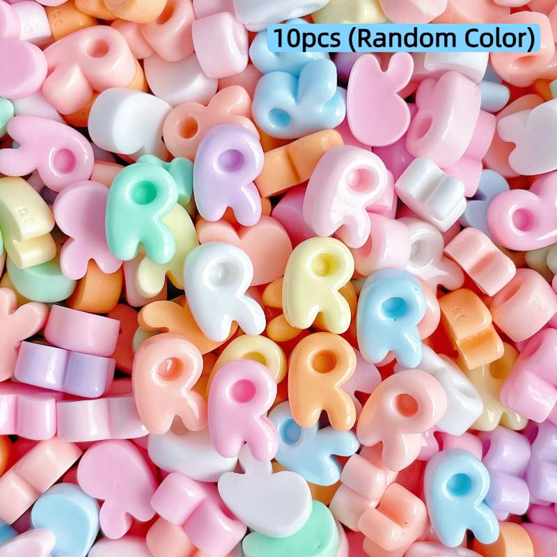 Handmade Mini Letter Charms Cute Diy Phone Cases Hair Clips Shoes Accessories Random Color