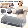 USB Thermostatic Hand Warmer Short Velvet Fabric Warm Hands And Legs Shawl for Winter Office And Home Use Heating Blanket