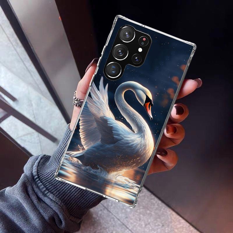 

Black Swan Noble Phone Case For Samsung Galaxy S26 S25 Edge S24 S23 Ultra S22 Plus S21 S20 FE Soft TPU Back Cover Funda Galaxy S Samsung S24
