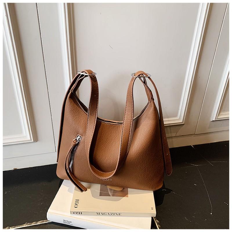

2026 New Niche High-face-looking Women s Bag Simple Fashionable Handbag One-shoulder Work Commuter коричневий