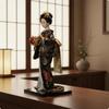 Japanische Geisha-Puppe Details Traditionelle Figur Handgefertigte Seidenstatue für