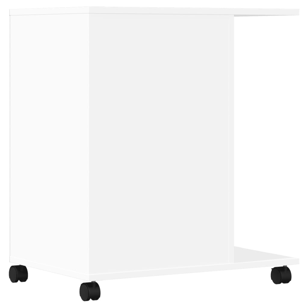 Printer Stand with Casters White 60 x 40 x 68.5 cm