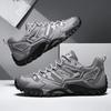 Fashion High Quality Fashion Leather Hiking Shoes Durable Outdoor Sport Men Trekking Leather Shoes Lace-Up Climbing Hunting Sneakers