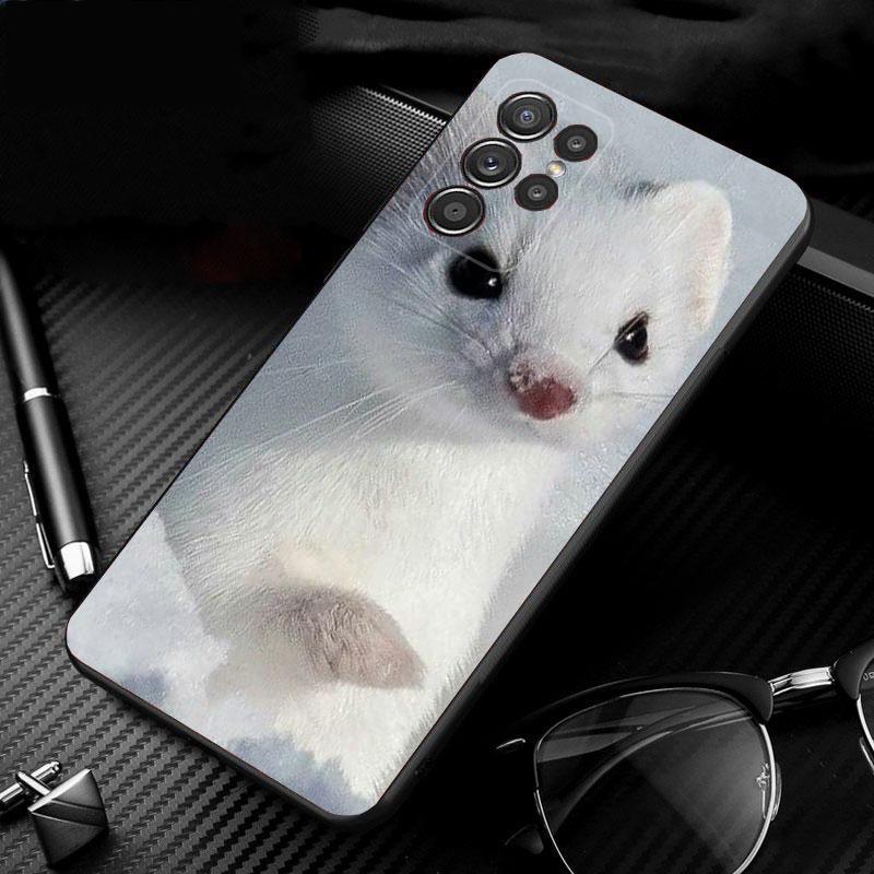 Phone Case For Samsung Galaxy S26 S25 S24 S23 S22 Ultra S23 S22 S25 Plus S24FE S23FE S26Edge Cute animal Stoat