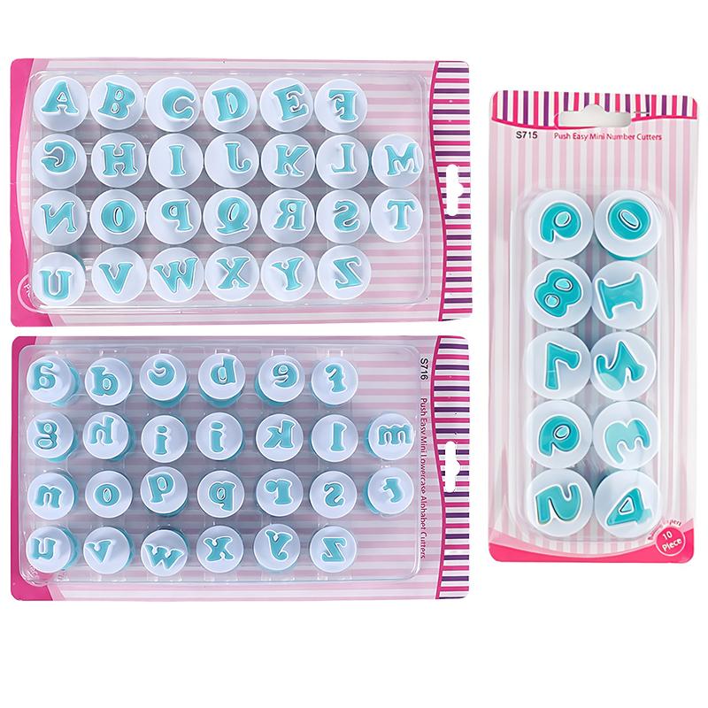 

3 Style Mixed Baking Gadget Uppercase/Lowercase Alphabet Number Shaped Cookie Fondant Cake Handmade DIY Modeling Baking Mold ZYF