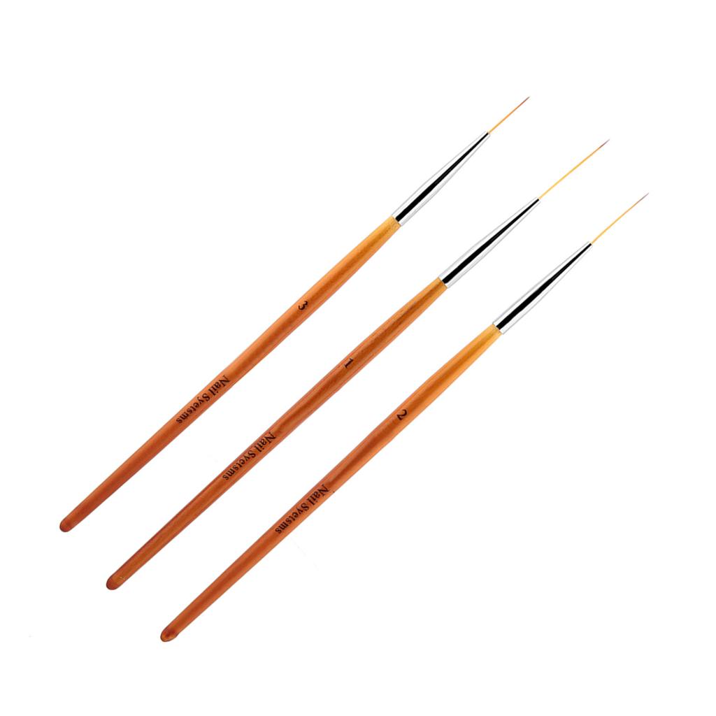 3Pcs Nail Art Drawing Line Brush Painting Pen Nail Dotting Tool Set